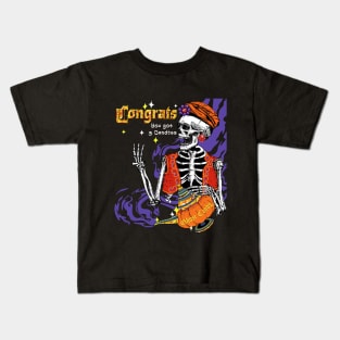 Skeleton Ghost Candy Halloween Kids T-Shirt